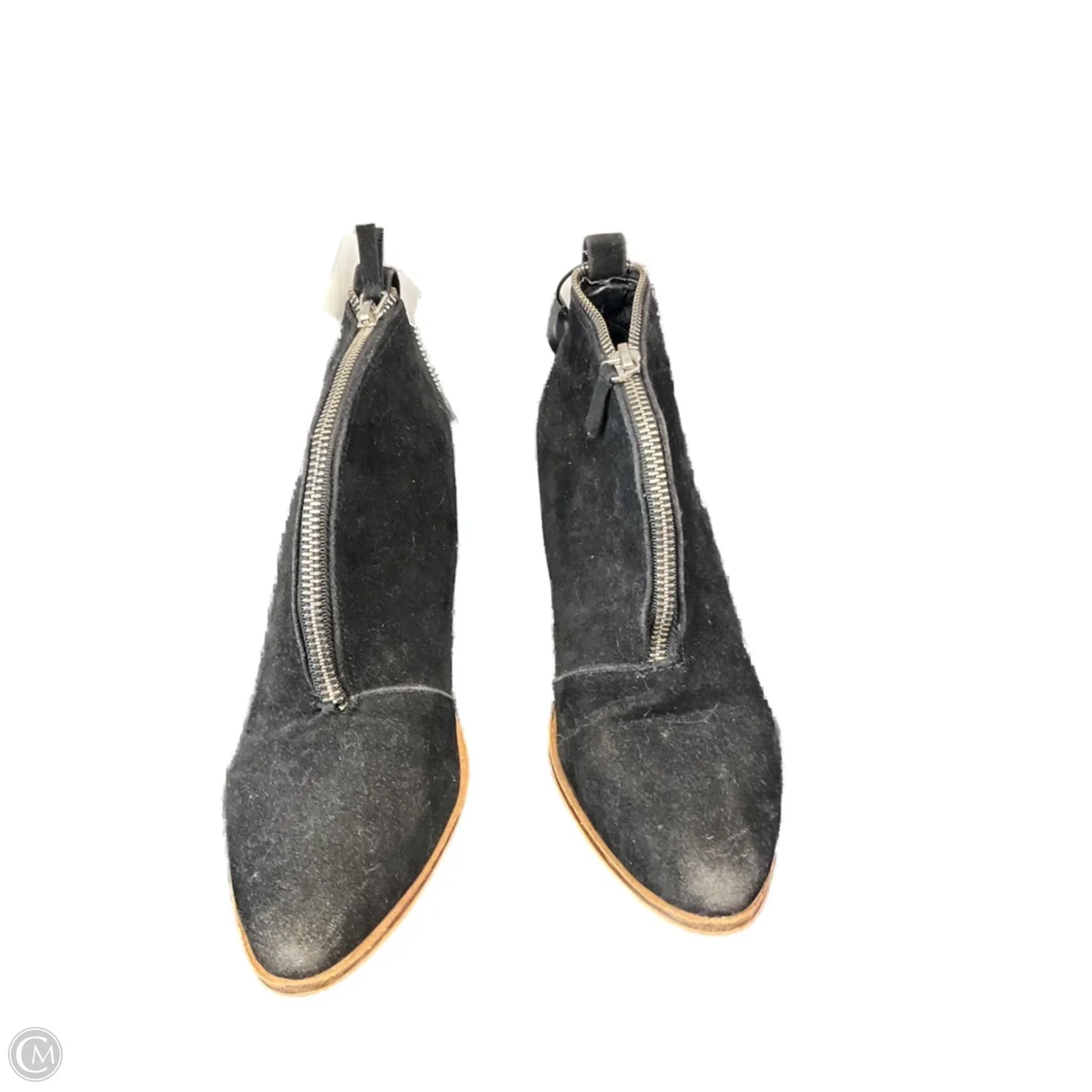 Boots Ankle Heels By Clothes Mentor In Black, Size: 6