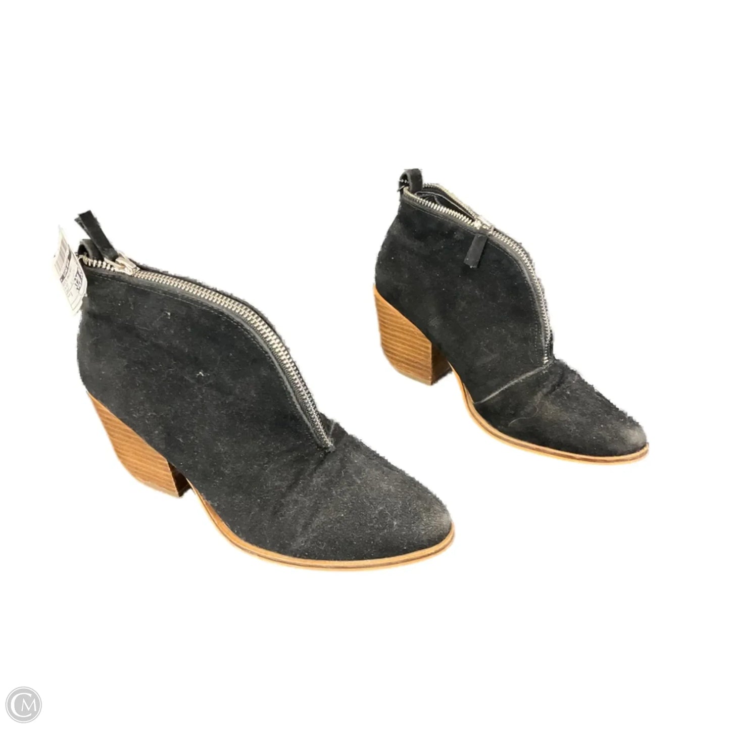 Boots Ankle Heels By Clothes Mentor In Black, Size: 6