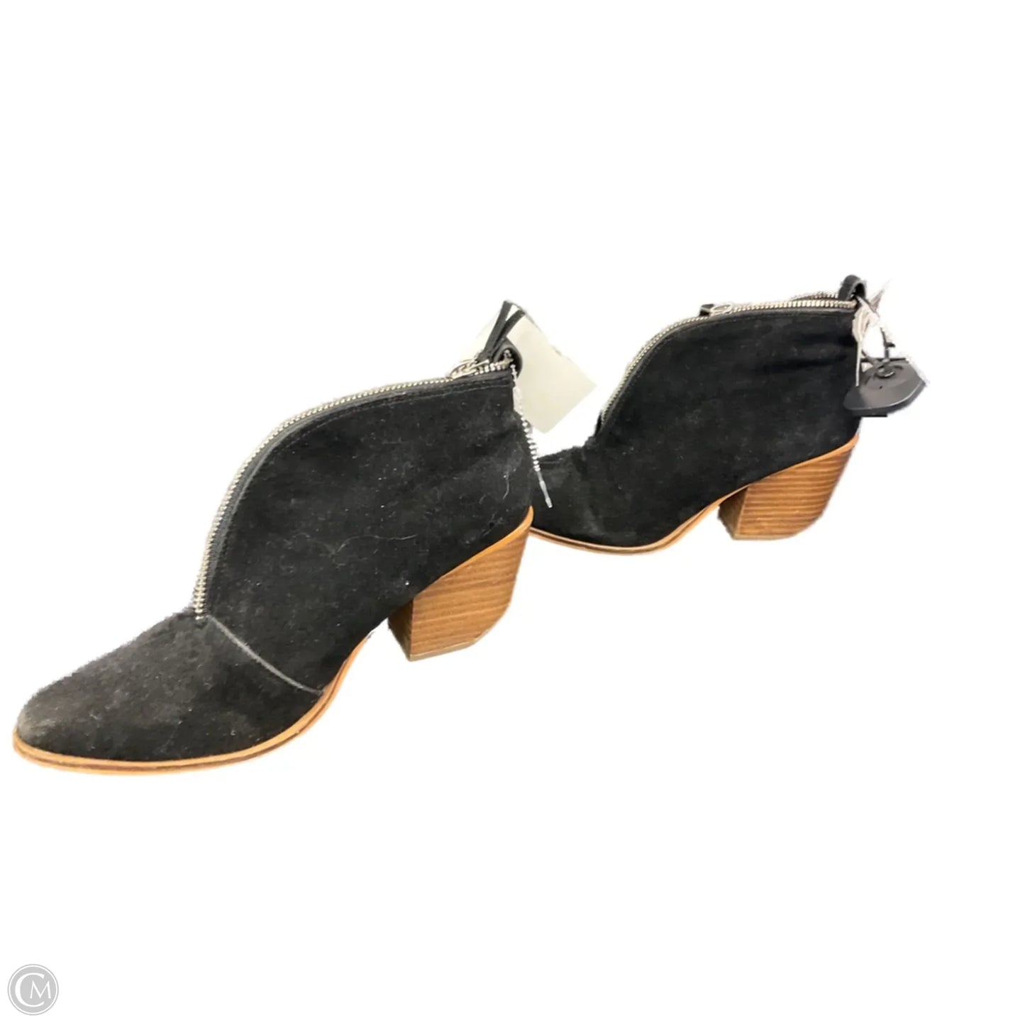 Boots Ankle Heels By Clothes Mentor In Black, Size: 6