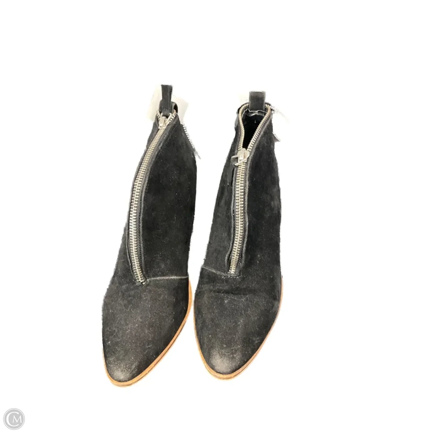 Boots Ankle Heels By Clothes Mentor In Black, Size: 6