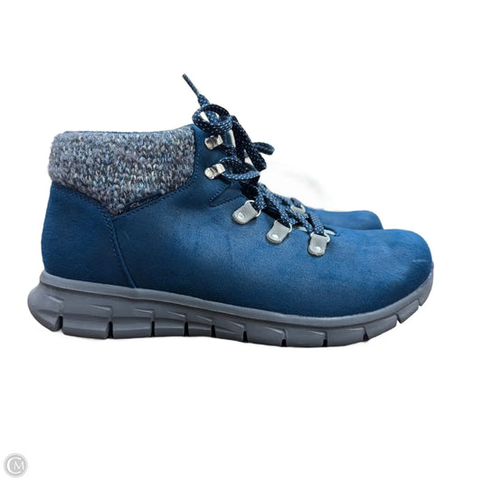 Boots Ankle Flats By Skechers In Blue, Size: 11