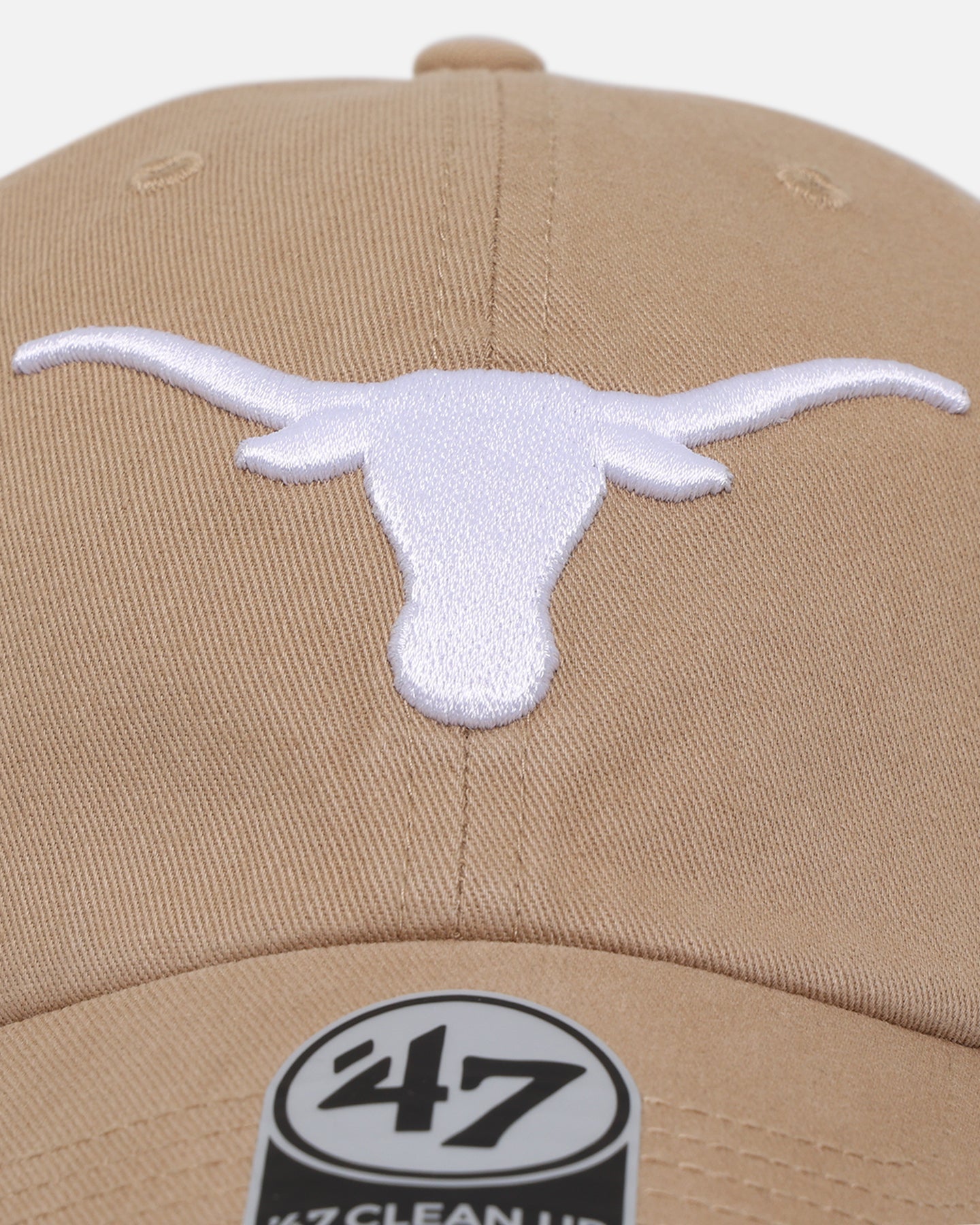 47 Brand Texas Longhorns 47 Clean Up Strapback Khaki/White