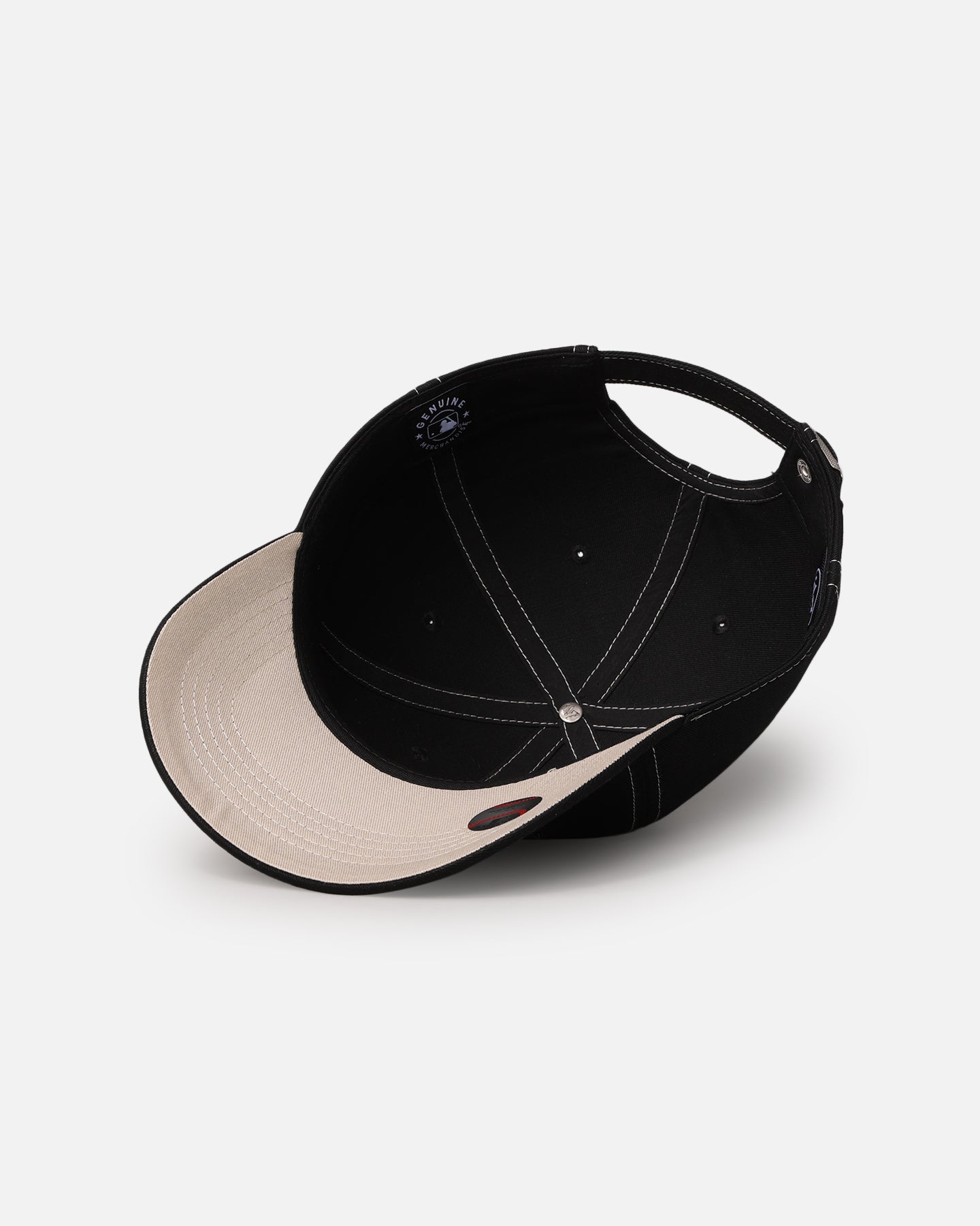 47 Brand Los Angeles Dodgers 'Contrast Stitch' 47 Clean Up Strapback Black/Bone