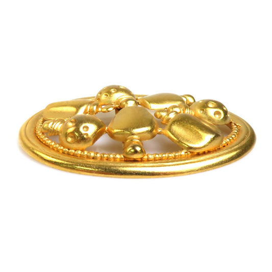CHRISTIAN DIOR Brooch Metal Gold Ladies
