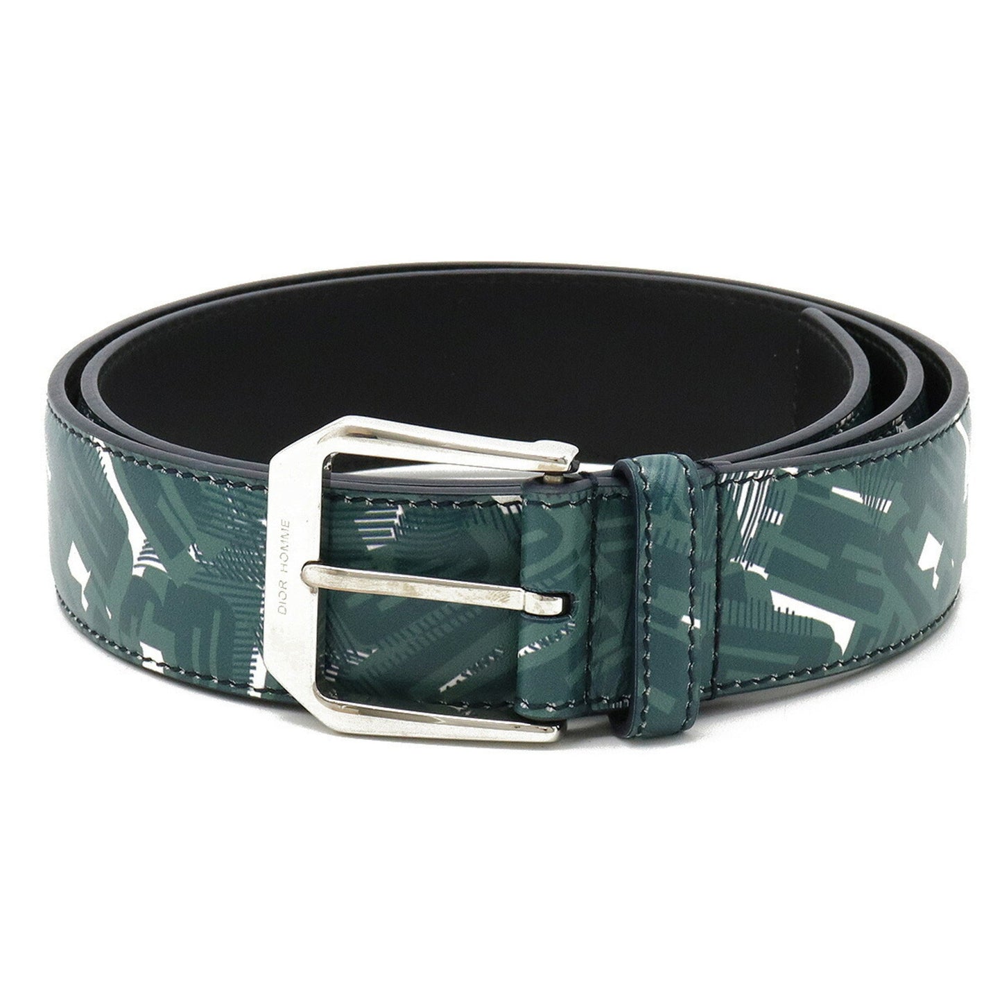 CHRISTIAN DIOR DIOR HOMME Homme belt leather green multicolor #90