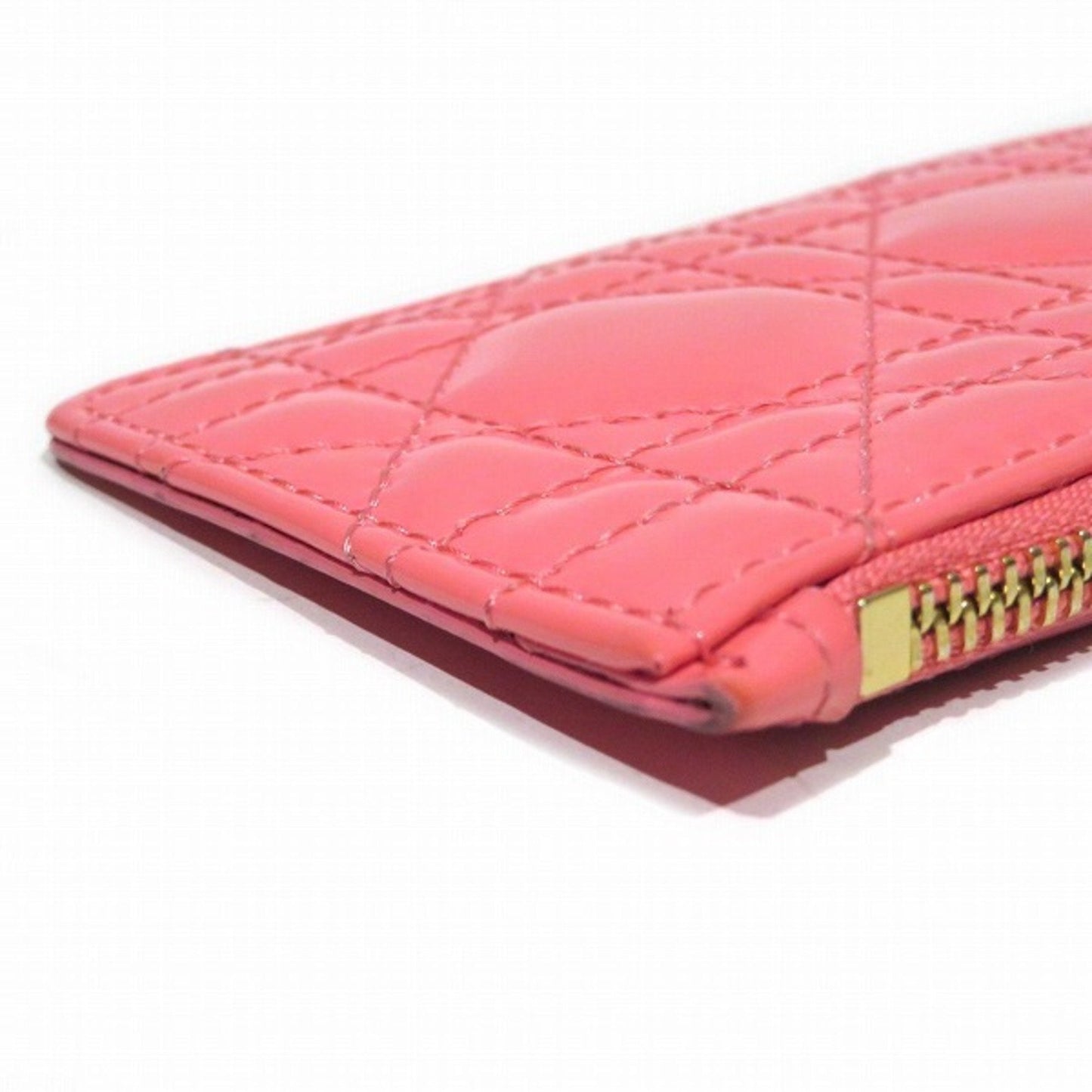CHRISTIAN DIOR Dior Lady Cannage Card Holder Coin Purse Case Women's Accessory