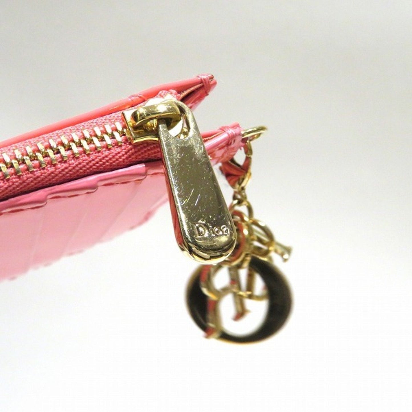CHRISTIAN DIOR Dior Lady Cannage Card Holder Coin Purse Case Women's Accessory
