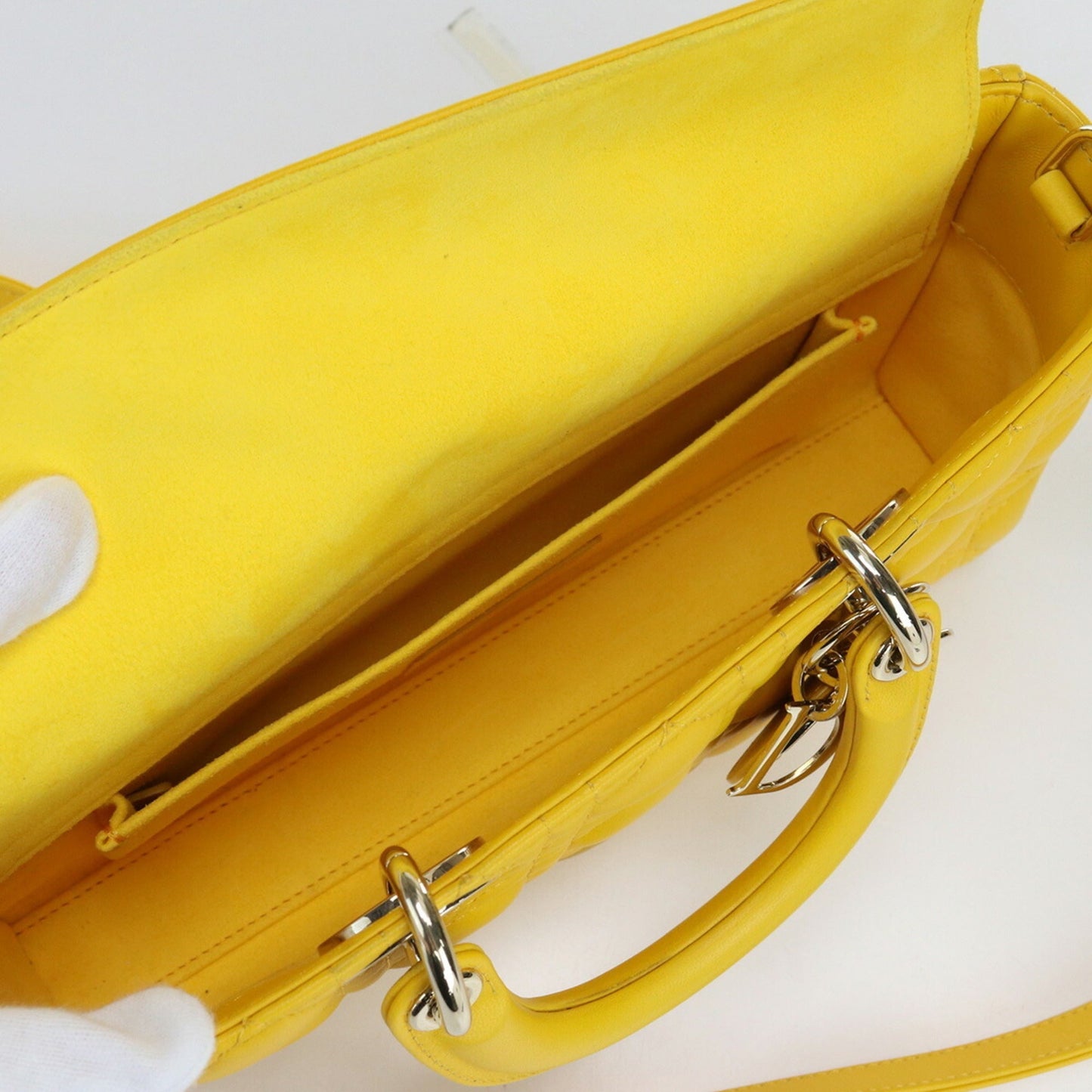 CHRISTIAN DIOR Canage Handbag Lady Lambskin Women's