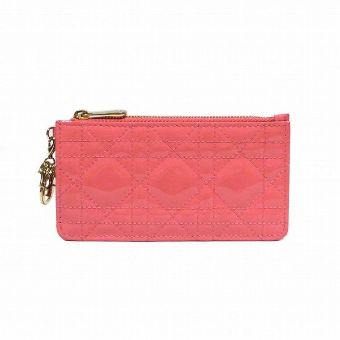 CHRISTIAN DIOR Dior Lady Cannage Card Holder Coin Purse Case Women's Accessory