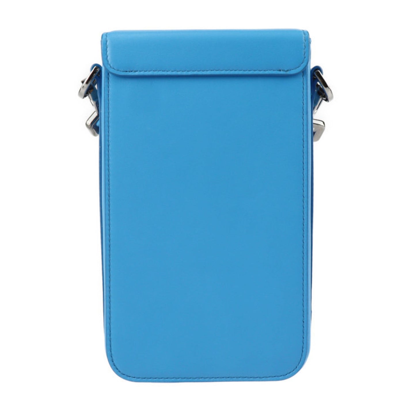 CHRISTIAN DIOR Dior Lock Vertical Pouch Shoulder Bag Leather Blue Pochette