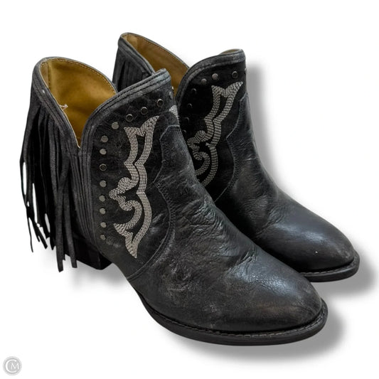 Boots Ankle Flats By Clothes Mentor In Black, Size: 10