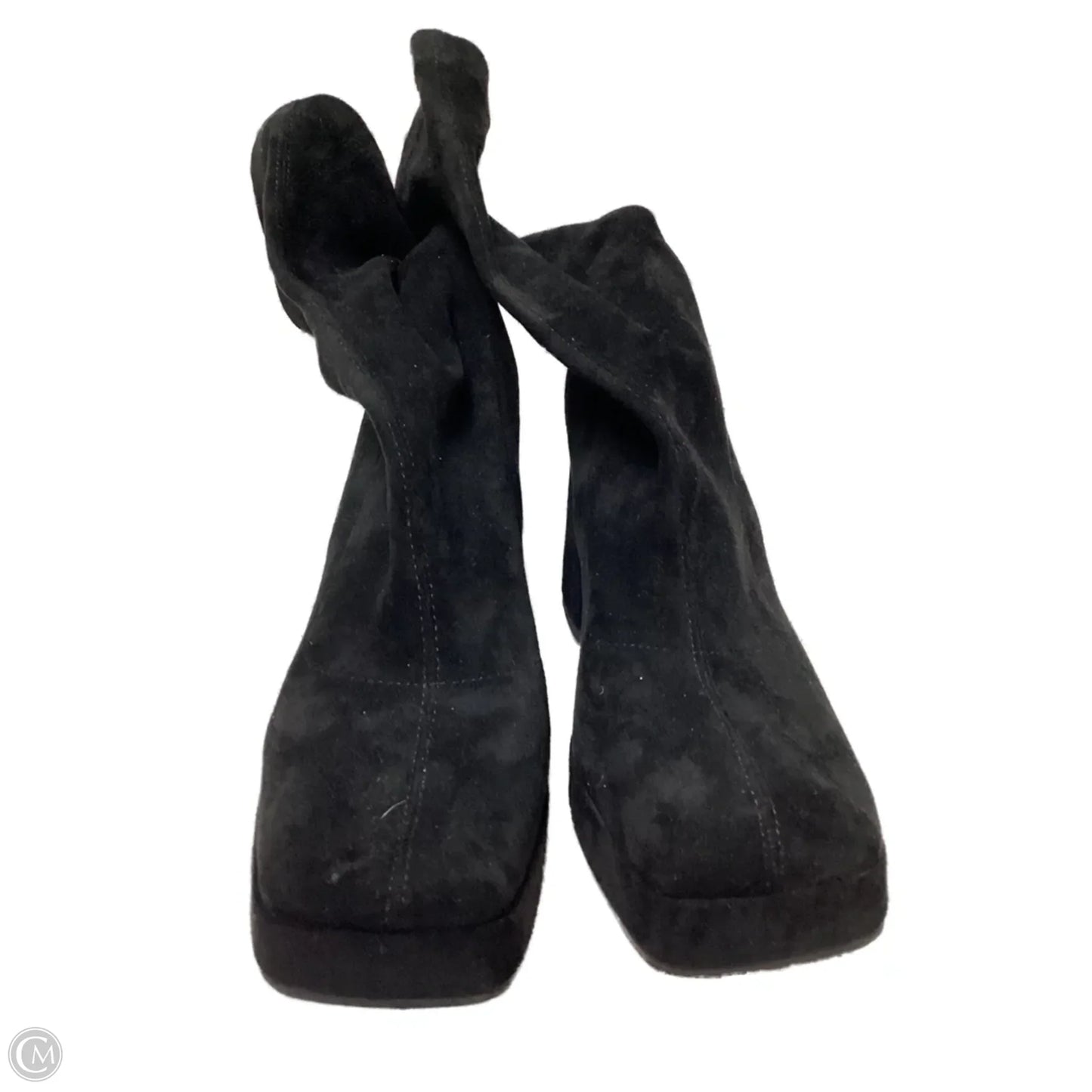 Boots Ankle Heels By Clothes Mentor In Black, Size: 10