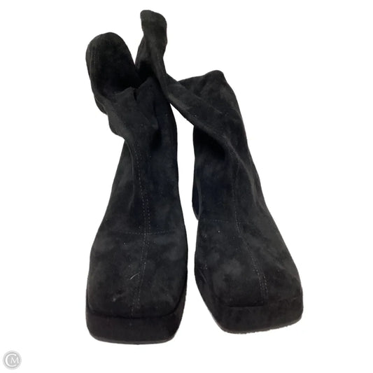 Boots Ankle Heels By Clothes Mentor In Black, Size: 10