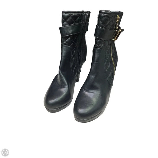 Boots Ankle Heels By Clothes Mentor In Black, Size: 9