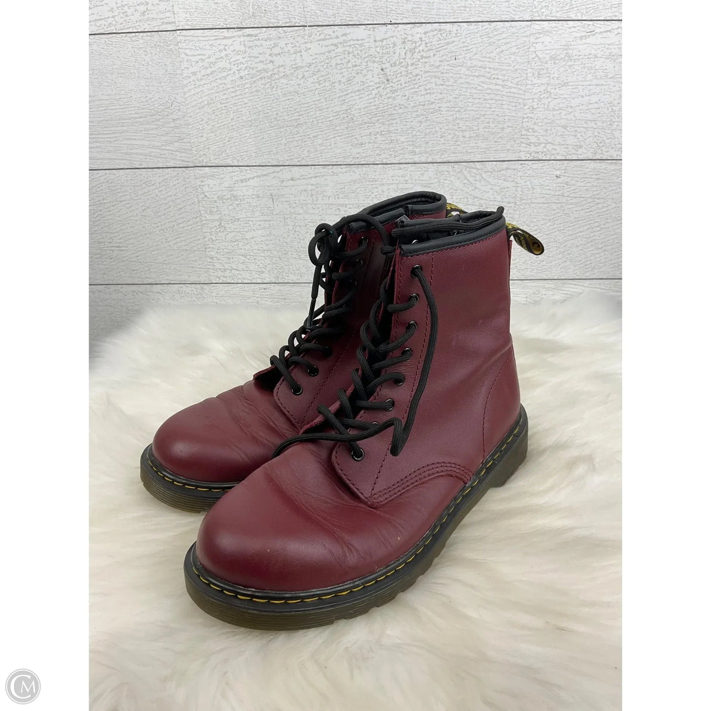 Boots Ankle Heels By Clothes Mentor In Red, Size: 6