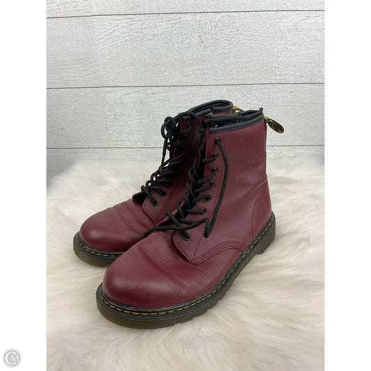 Boots Ankle Heels By Clothes Mentor In Red, Size: 6