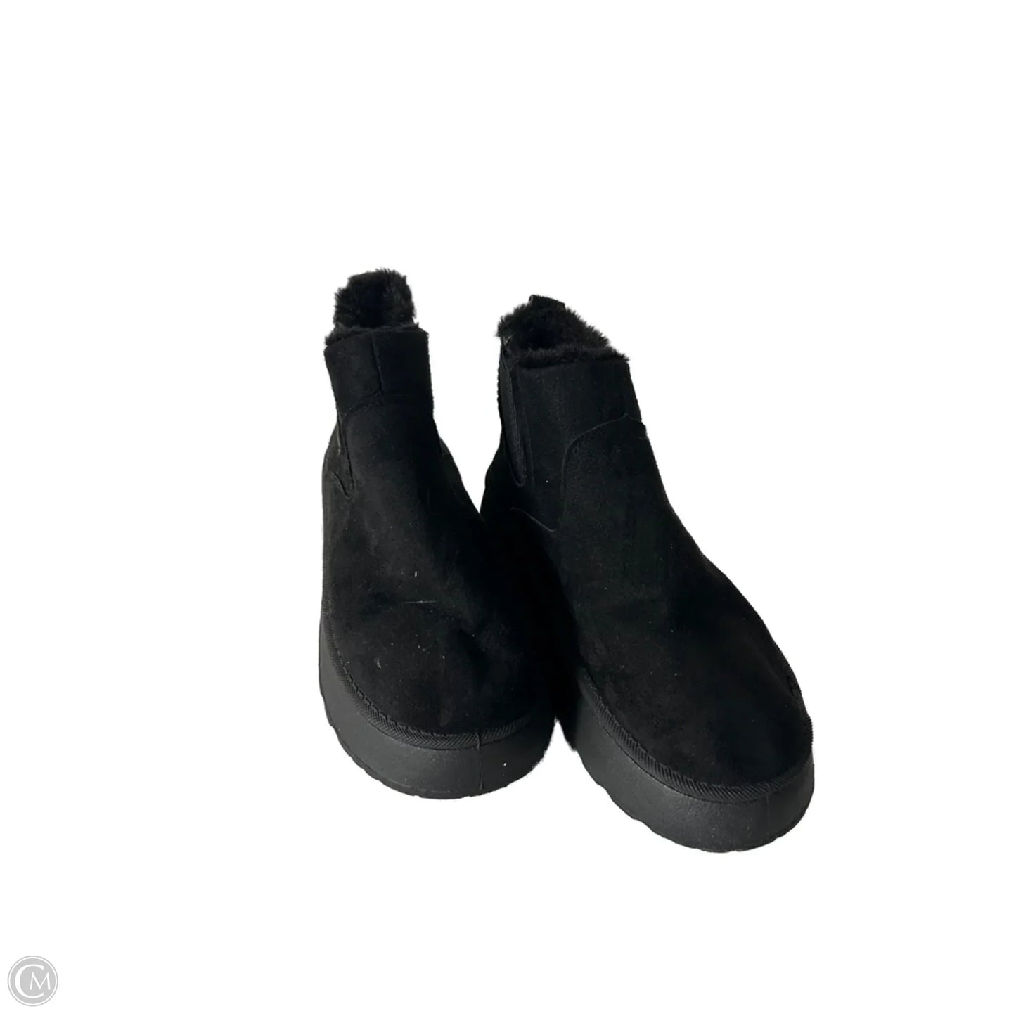 Boots Ankle Flats By Clothes Mentor In Black, Size: 10.5