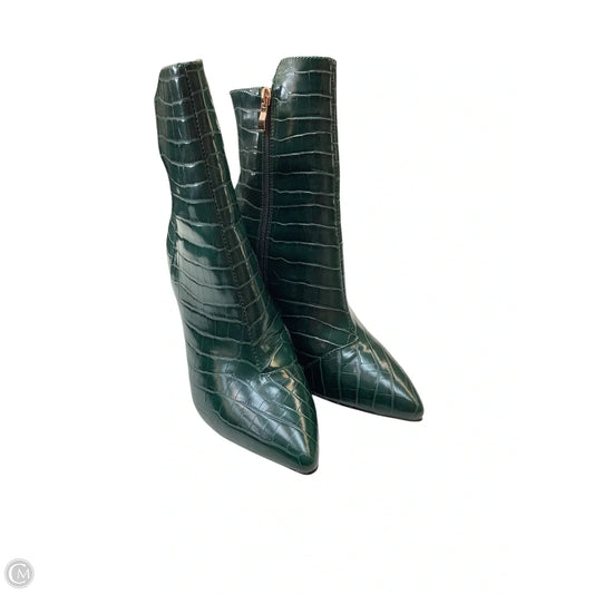 Boots Ankle Heels By Clothes Mentor In Green, Size: 10