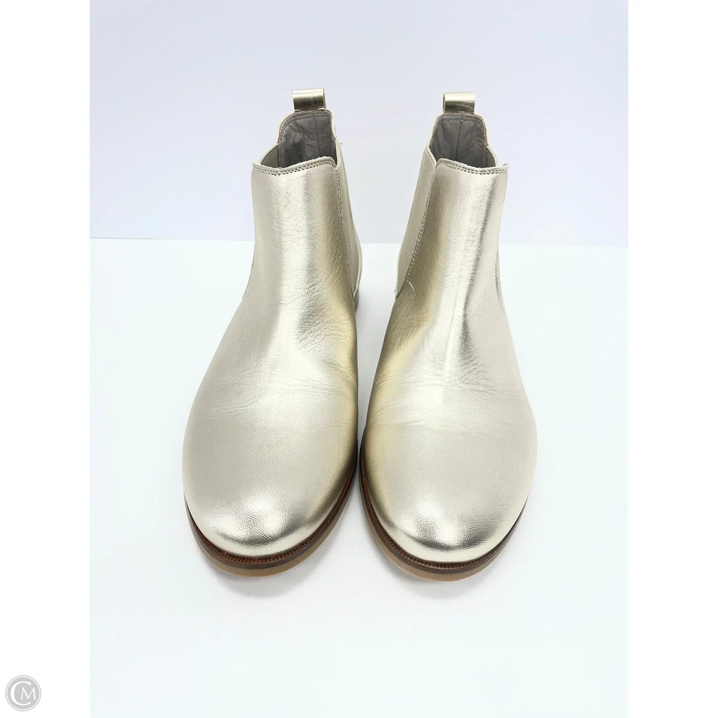 Boots Ankle Flats By Clothes Mentor In Gold, Size: 6.5