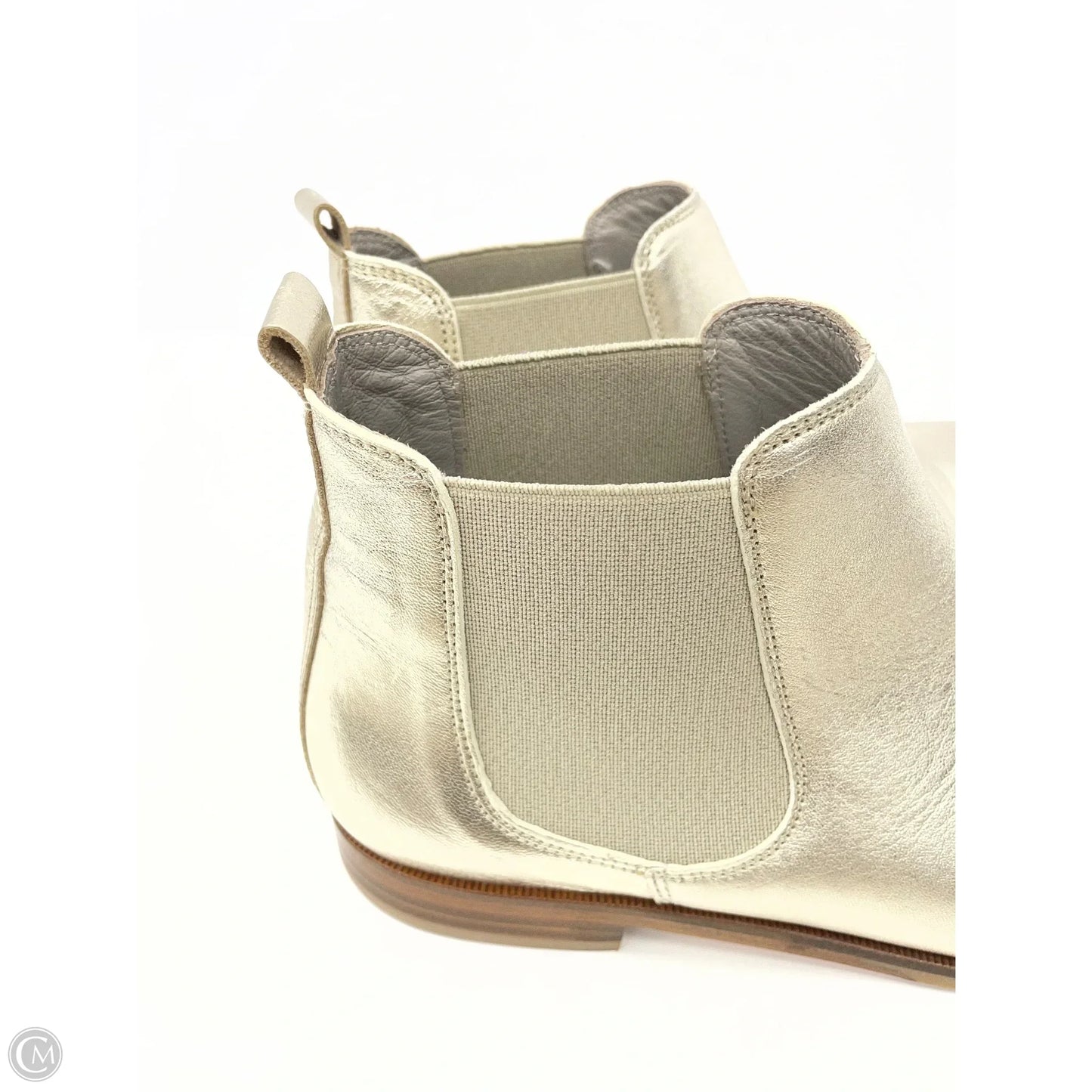 Boots Ankle Flats By Clothes Mentor In Gold, Size: 6.5