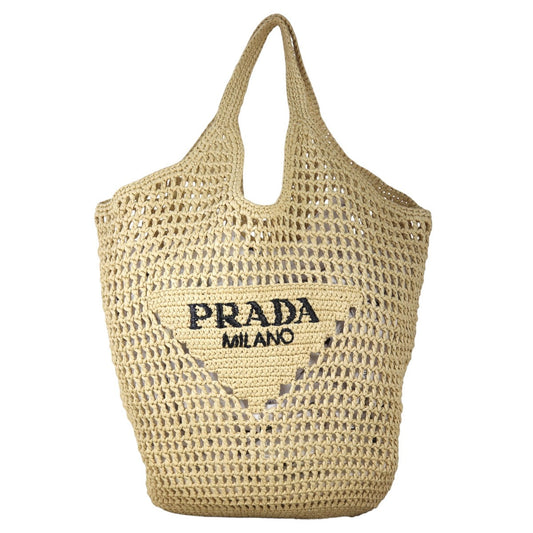 Prada Crochet Raffia Hobo