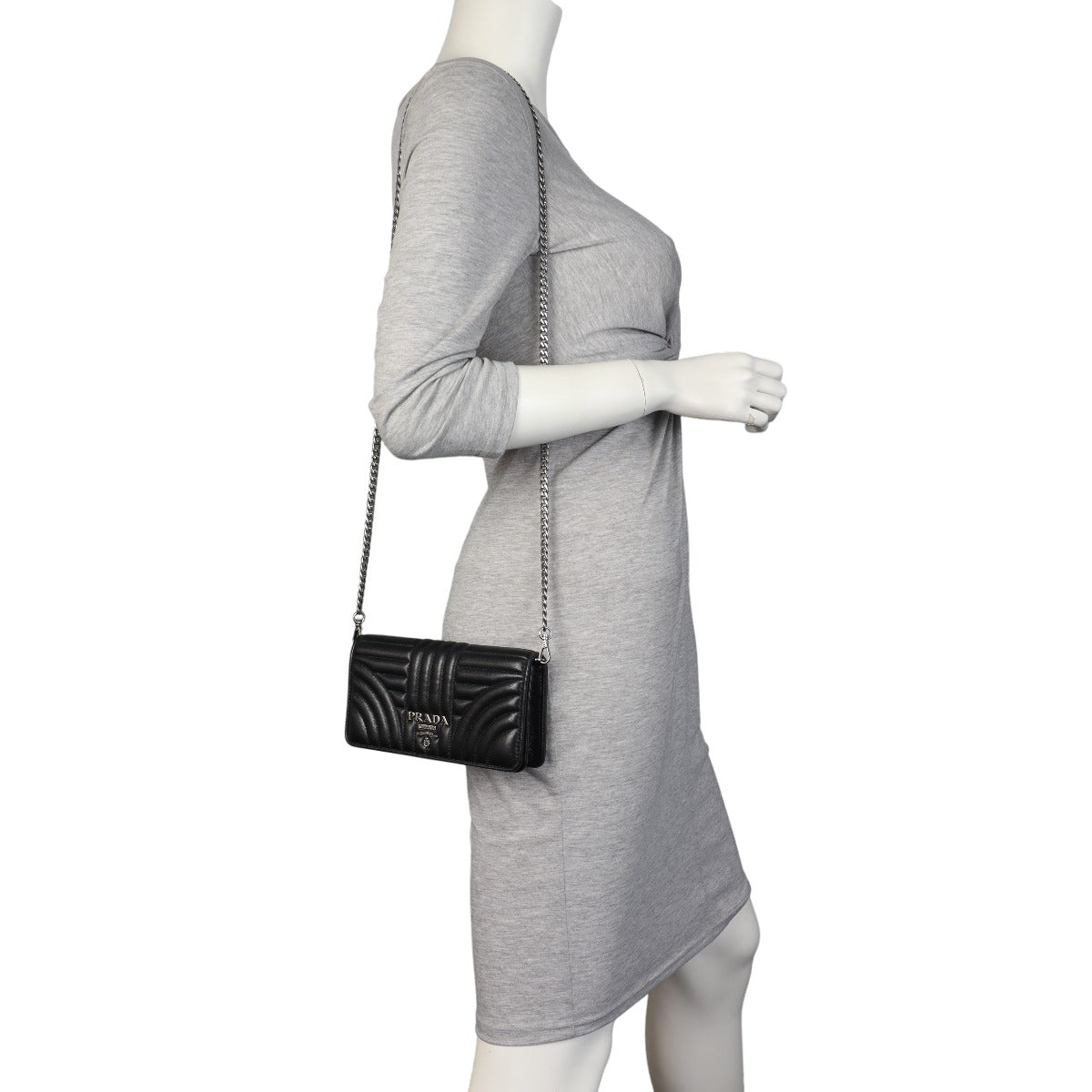 Prada Diagramme Nappa Mini Shoulder Bag