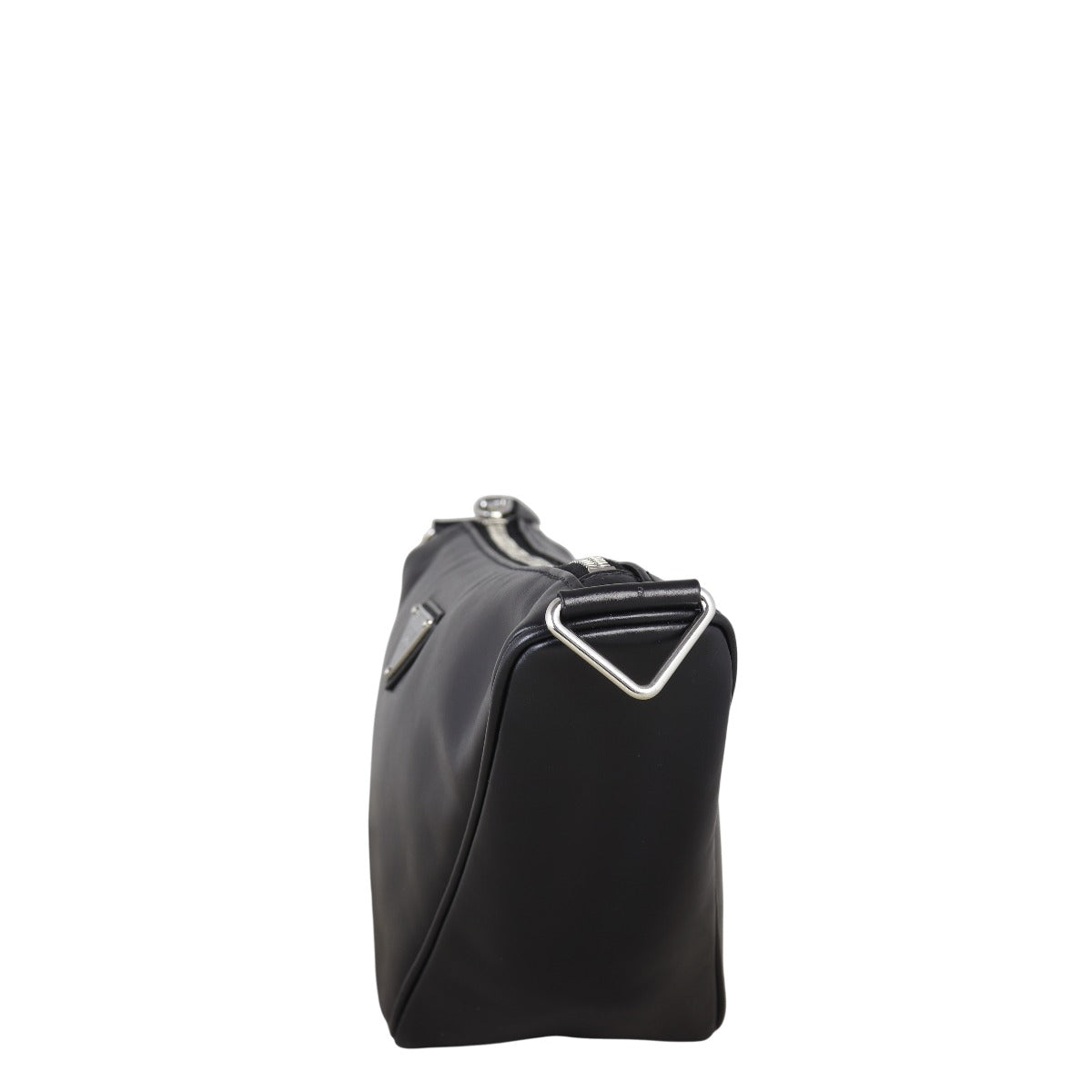 Prada Logo Triangle Leather Shoulder Bag