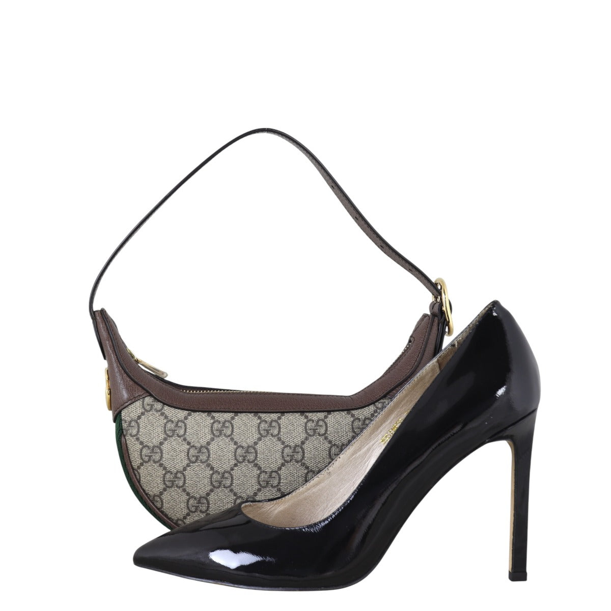 Gucci Ophidia GG Supreme Mini Crescent Shoulder Bag