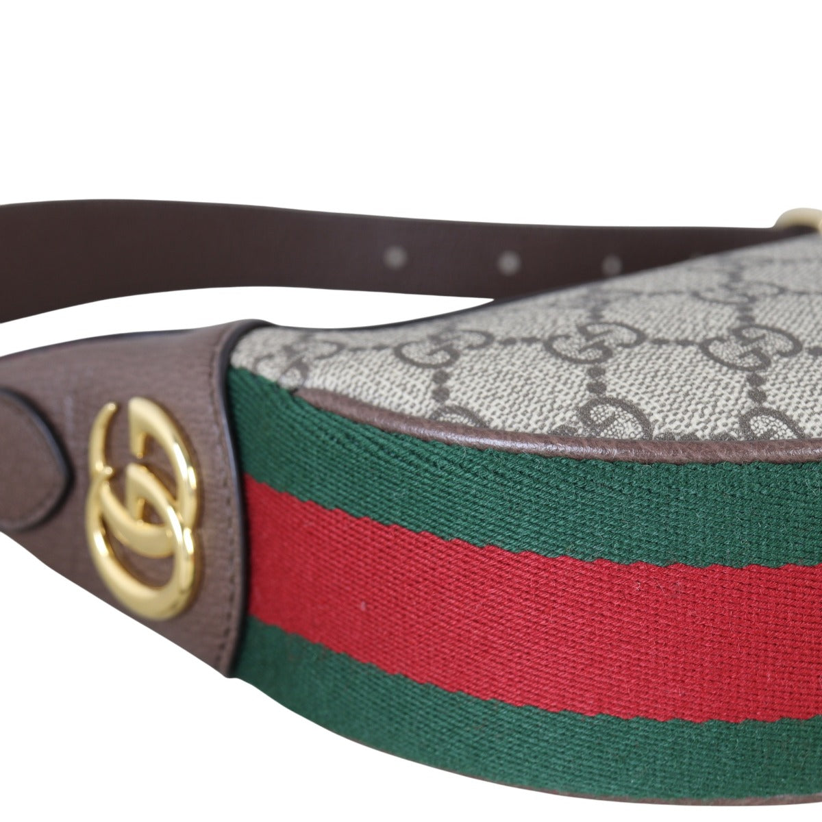Gucci Ophidia GG Supreme Mini Crescent Shoulder Bag