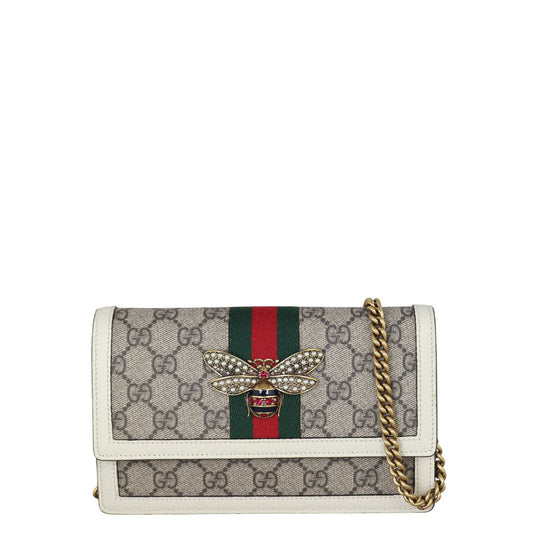 Gucci GG Supreme Queen Margaret Wallet on Chain