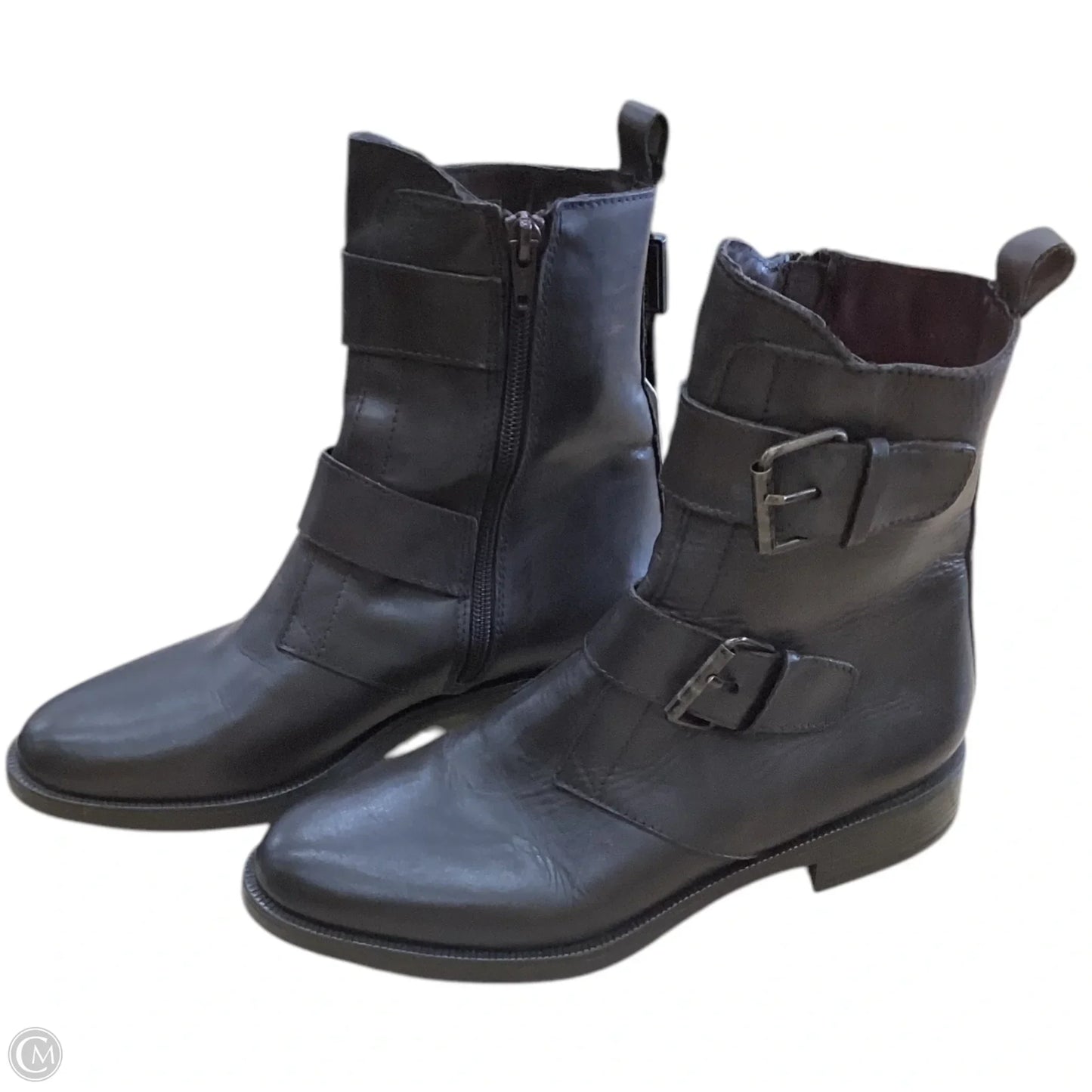 Boots Ankle Heels By Clothes Mentor In Brown, Size: 7.5