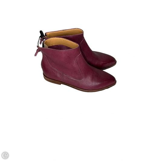 Boots Ankle Flats By Clothes Mentor In Purple, Size: 7.5