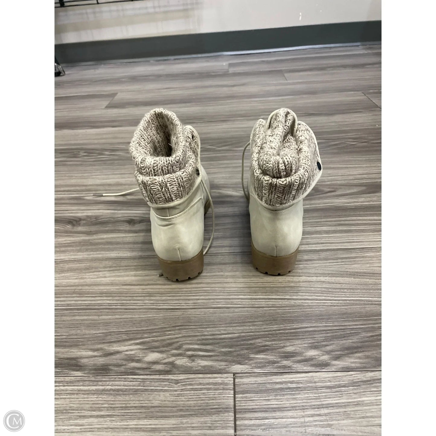 Boots Ankle Heels By Clothes Mentor In Grey, Size: 10