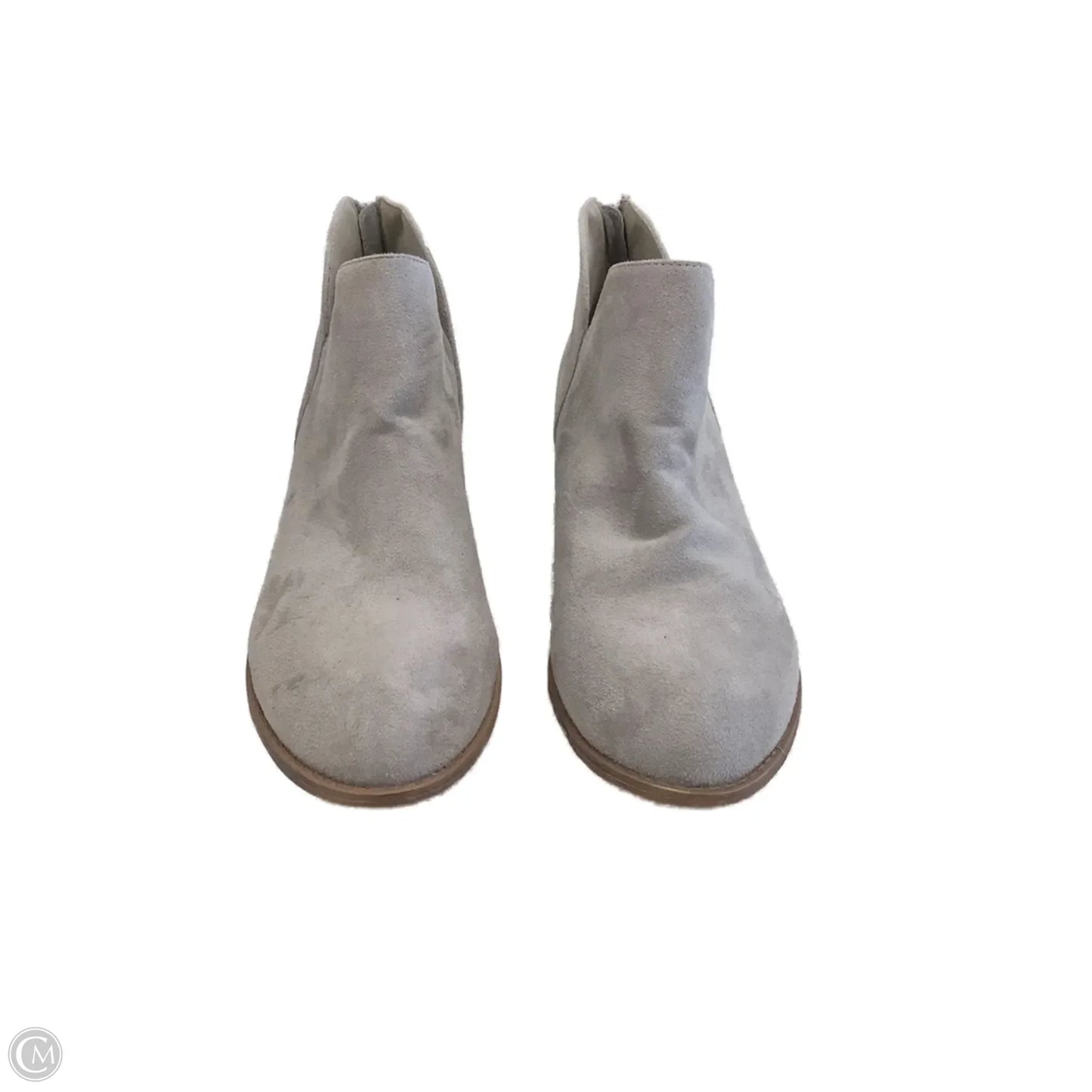 Boots Ankle Flats By Clothes Mentor In Grey, Size: 10