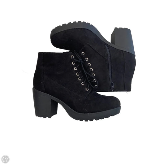 Boots Ankle Heels By Clothes Mentor In Black, Size: 11