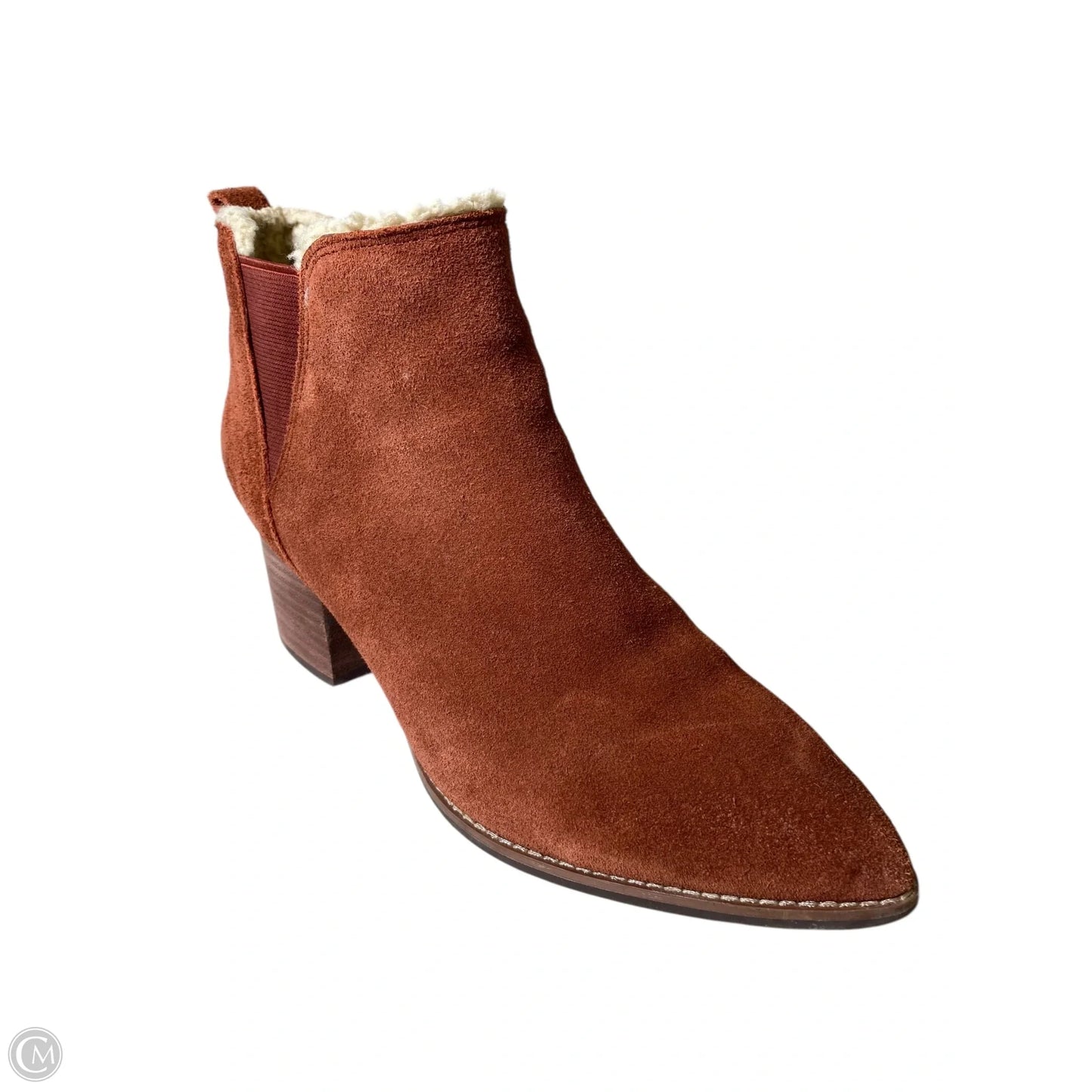 Boots Ankle Heels By Clothes Mentor In Orange, Size: 8