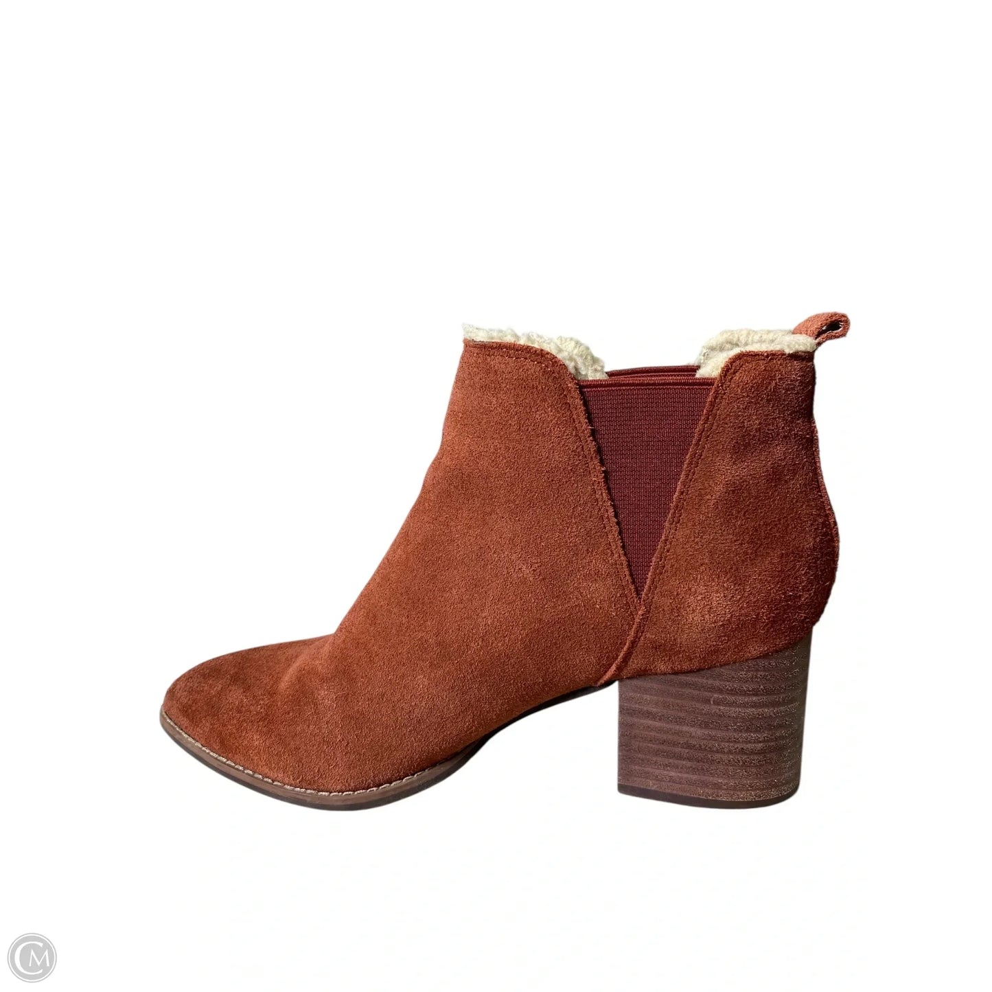 Boots Ankle Heels By Clothes Mentor In Orange, Size: 8