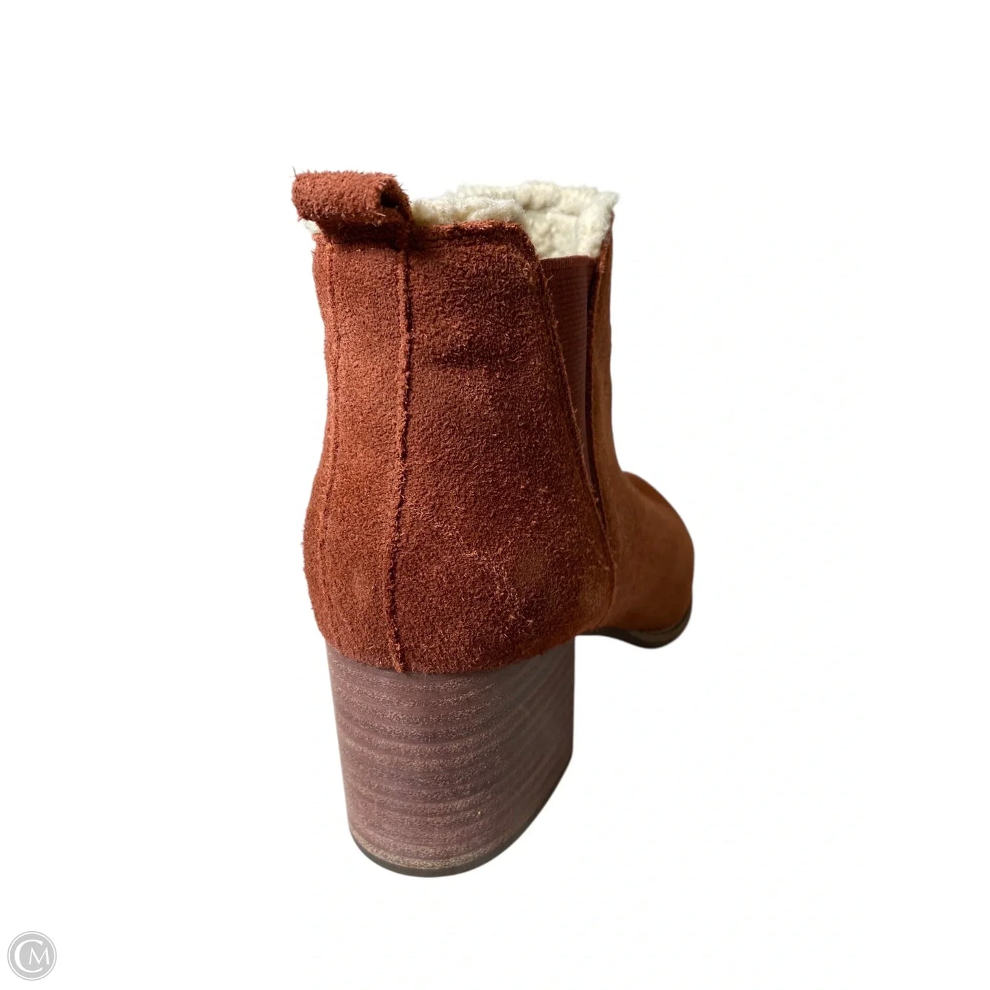 Boots Ankle Heels By Clothes Mentor In Orange, Size: 8