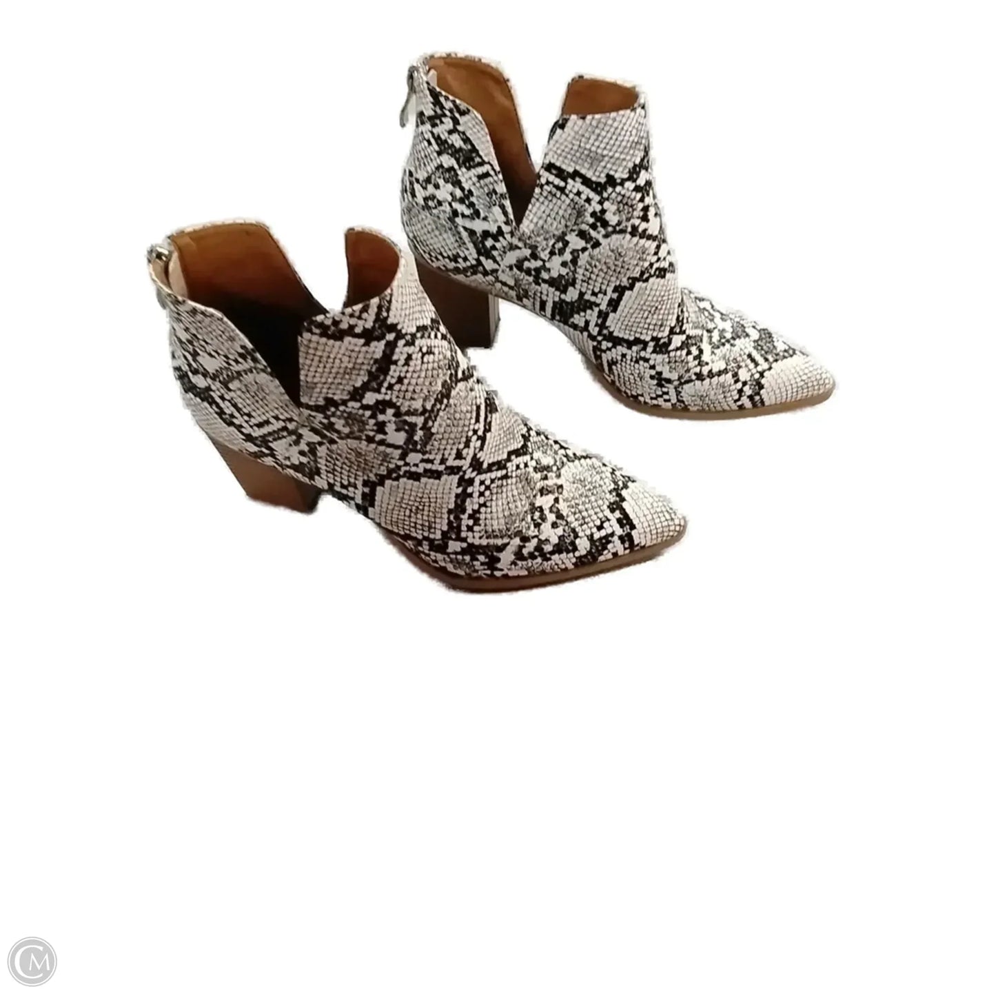 Boots Ankle Heels By Clothes Mentor In Snakeskin Print, Size: 9