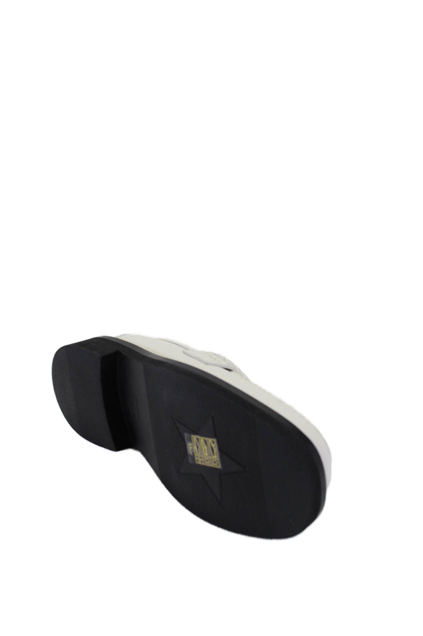 Dior Womens Leather Dior Boy Apron Toe Slip-On Loafers White