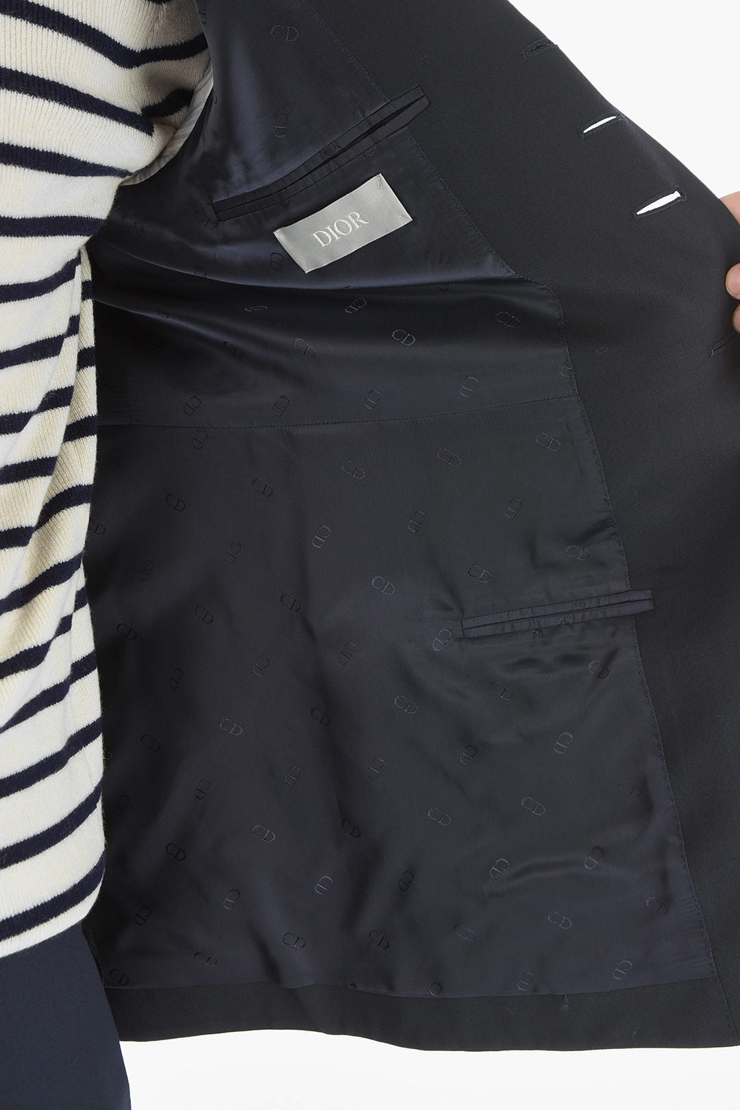 Dior Twill Virgin Wool COLOFF Mandarin-collar Jacket embellished