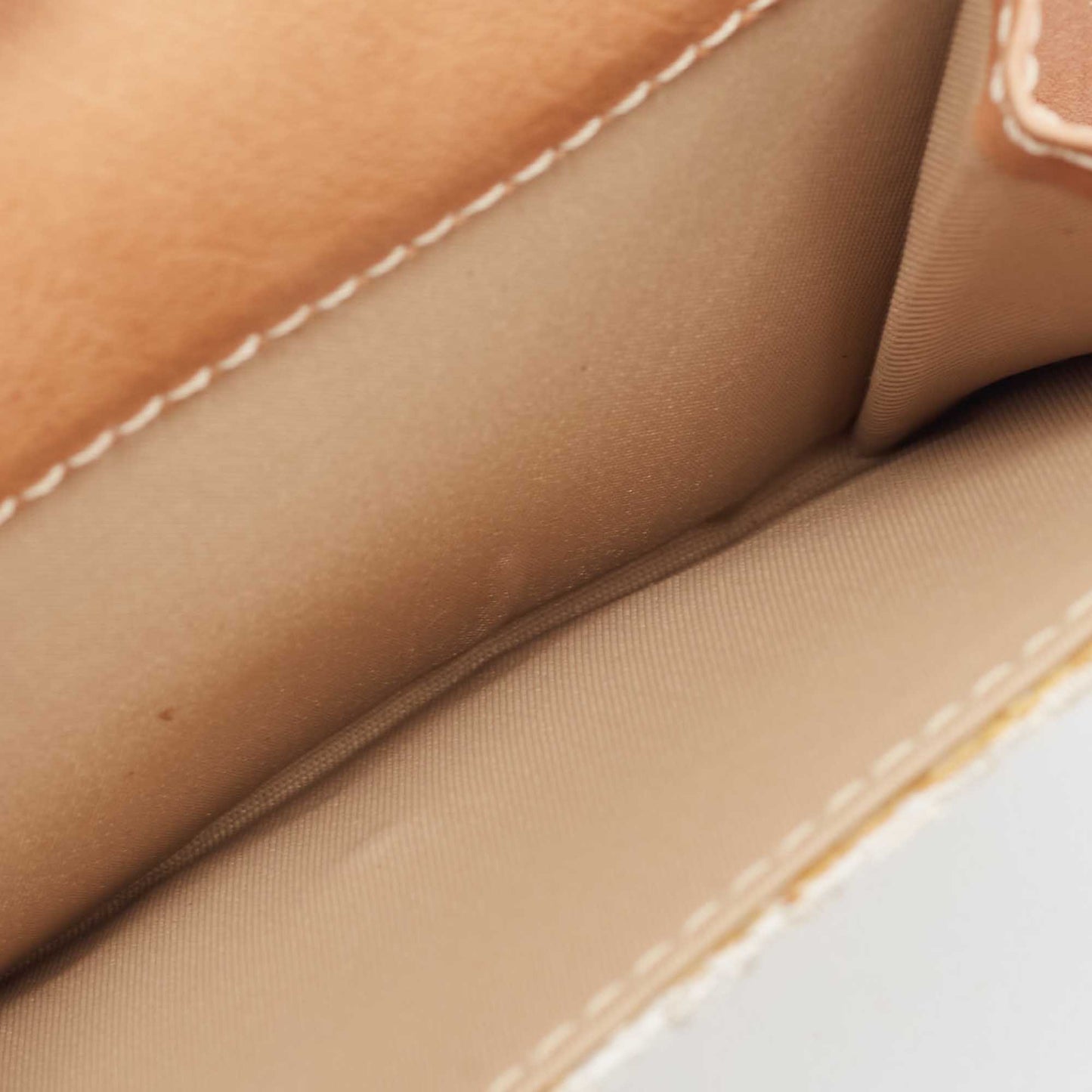 Dior White/brown Oblique Canvas And Leather Street Chic Compact Wallet