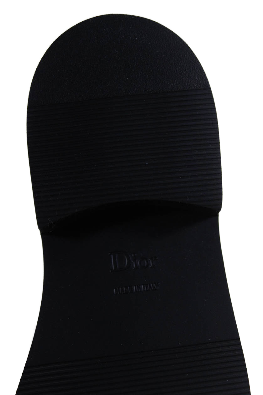 Dior Womens Leather Dior Boy Apron Toe Slip-On Loafers White