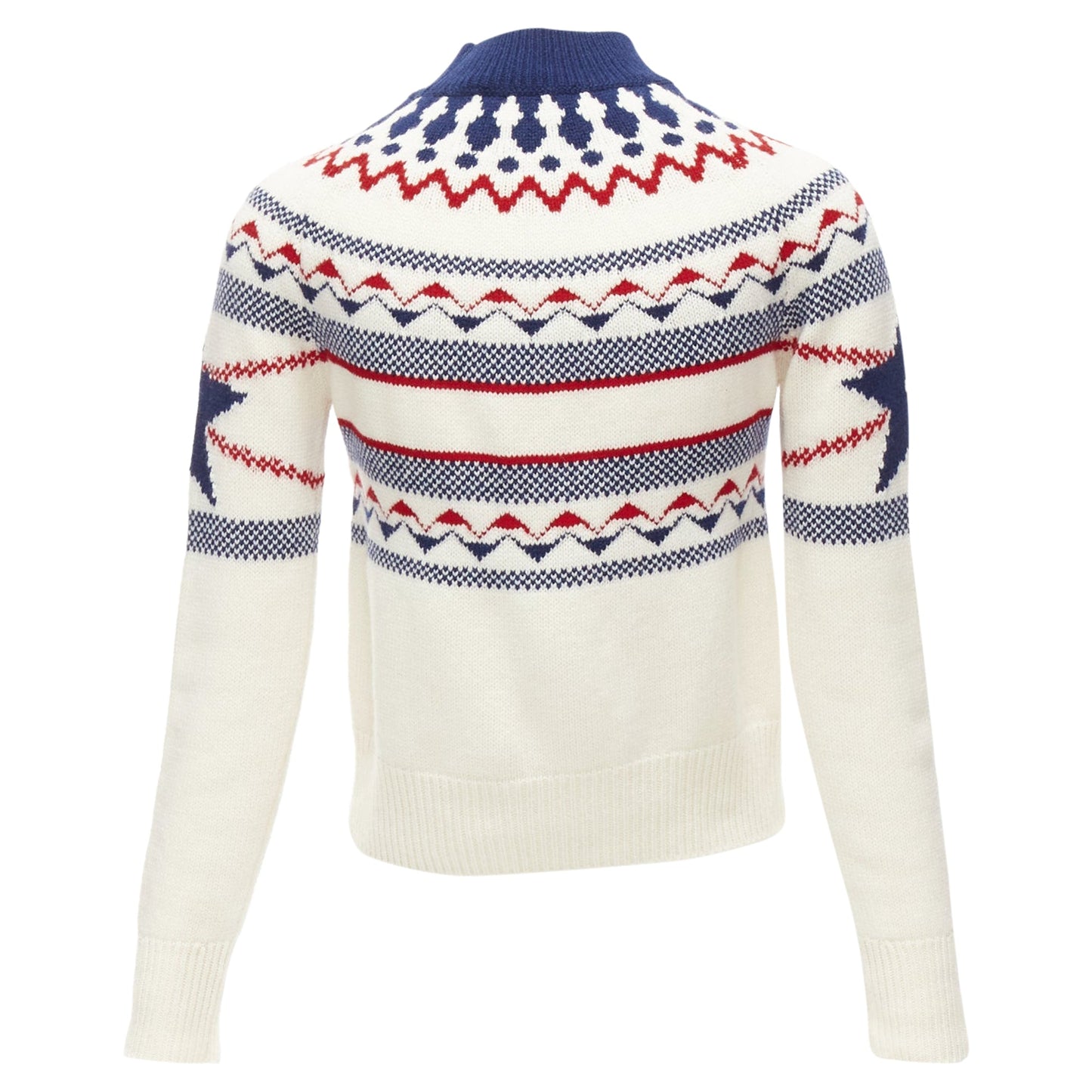 Christian Dior Dioralps cream wool cashmere fairisle sweater