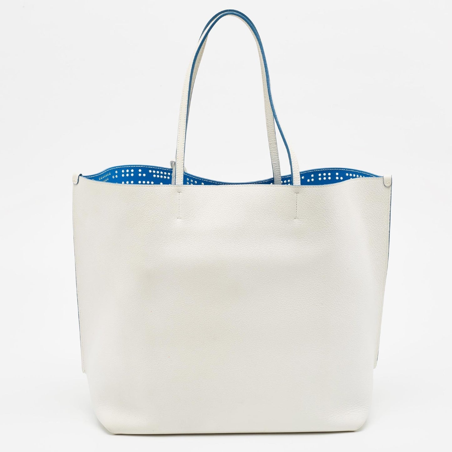 Dior White Cannage Perforated Leather Dioriva Tote