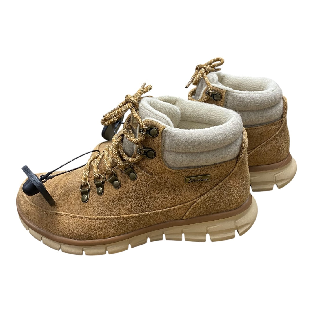 Boots Ankle Flats By Skechers In Brown, Size:8