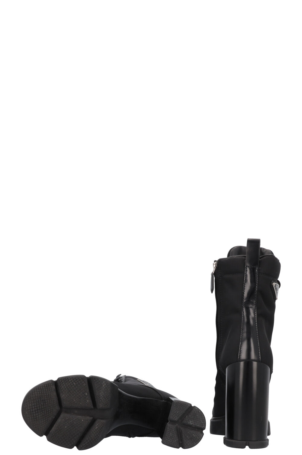 PRADA Re-Nylon Logo Ankle Boots Black