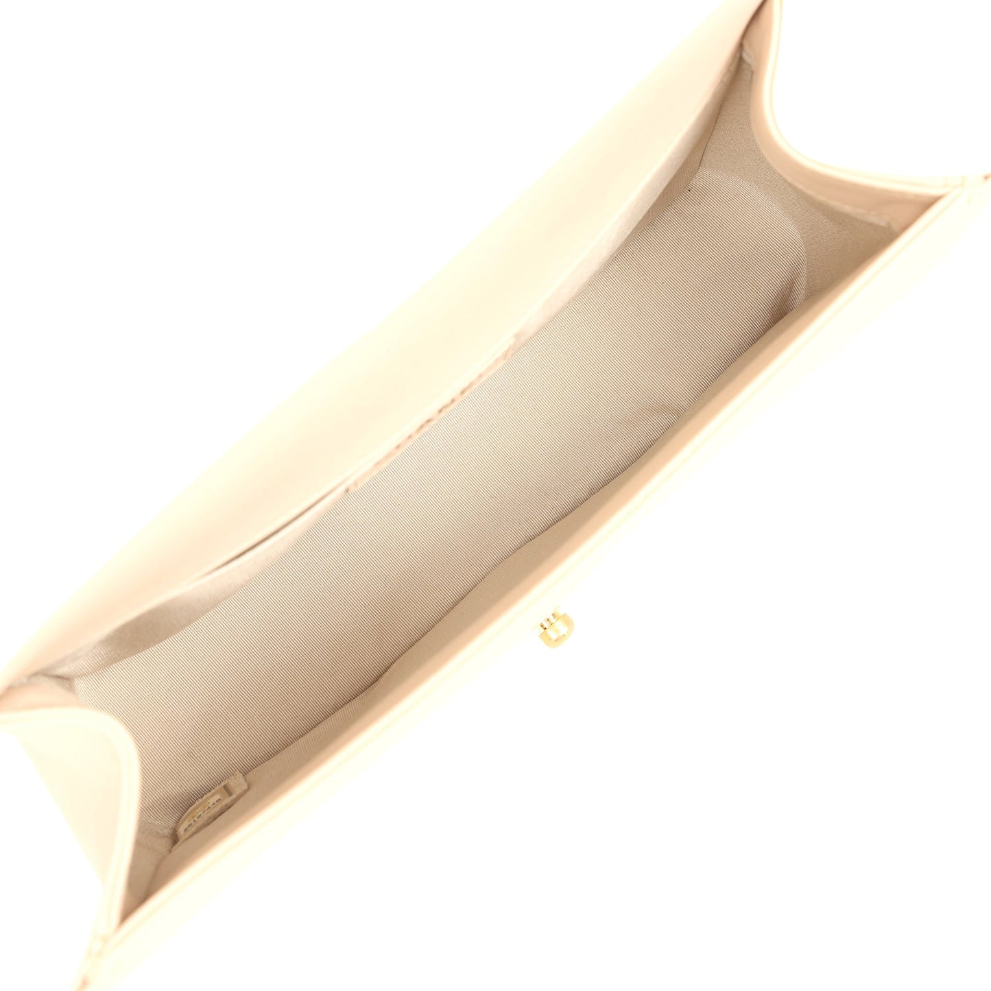 Chanel Medium Boy Bag Cream Lambskin Antique Gold Hardware