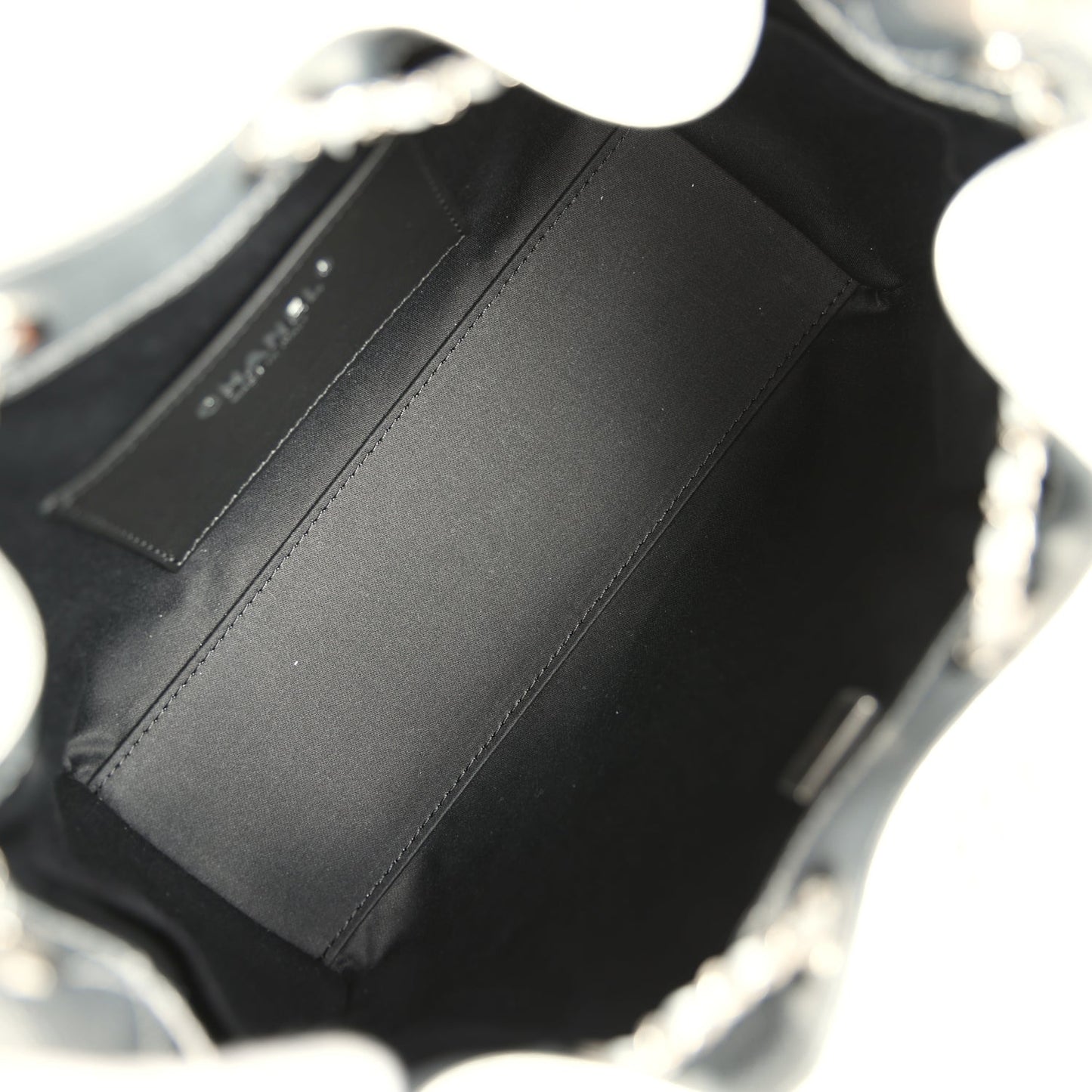 Chanel Mini 25 Hobo Bag Metallic Silver Caviar Silver Hardware