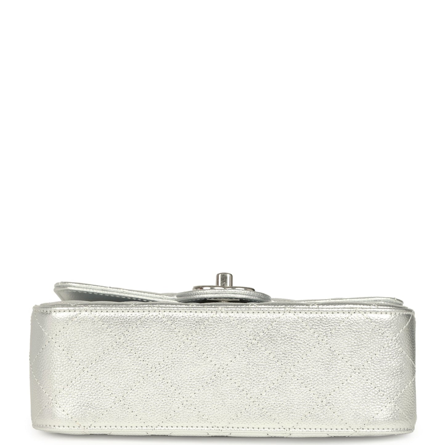 Chanel Mini CC Crush Flap Bag Silver Metallic Caviar Silver Hardware